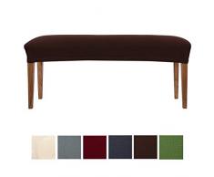 Stretch Bankhusse für Esszimmer, Jacquard abnehmbare Essbank, Schonbezug, Spandex, waschbar gepolsterter Bankschoner, schokoladenbraun, 15.7x43.3 / 39.9x109.9 cm