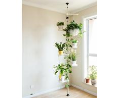 Pflanzenregale ZCJB Blumen-Regal-Eisen-Multifunktionsbalkon-Wohnzimmer-Innenaufbau Chlorophytum-Standplatz-europäischer Art
