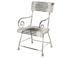 Casa Padrino Gartenstuhl aus Schmiedeeisen 44 cm x 54 cm Gartenmöbel, Farbe:rost