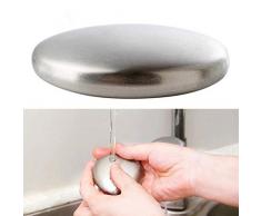 Heng Edelstahl Deodorant Seife Ovale Form Deodorant Geruch beseitigt Küchenbar Bad Seife