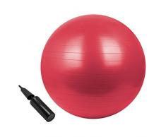 Universal Gymnastikball Sitzball BOBBY in verschiedenen Größen und Farben Gymnastikball mit Pumpe berstsicher bis 300 kg, Durchmesser:85 cm;Farbe:Power Red