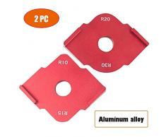 AnySell 2 Stück Holzplatten Quick Radius Ecktisch-Teile Router Hilfsmittel Winkelschablonen