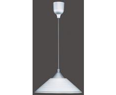Trio Pendelleuchte, E27 max.60W, Ø 30cm, Länge 125cm, Riefenglas weiß