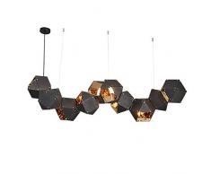 Kreative Wohnzimmer Mode Designer Lampe Metall Kunst Kronleuchter, schwarz