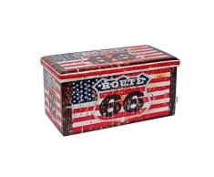 Bonlife Fußhocker Polsterhocker Aufbewahrungsbox Sitzbank mit Stauraum Faltbarer Sitzhocker Organizer Box Faltbar Sitzbank Kinder Farbig 76 x 38 x 38 cm