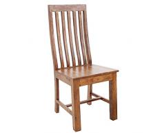 Invicta Interior Massivholz Stuhl MAKASSAR 95cm Sheesham Holzstuhl Massivholz Esszimmerstuhl Stühle