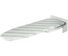 Bügelbrett Klappbar Ironfix Premium Bügeltisch-Bezug mit grauen Streifen | Klapptisch 180° drehbar | Stahl RAL 9016 | Wand-Bügelbrett für Wandmontage | Möbelbeschläge von GedoTec®