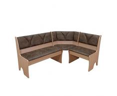 Pharao24 Kücheneckbank in Braun und Buche Truhe