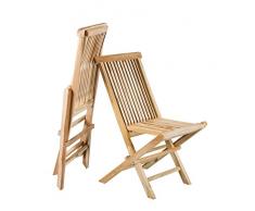 Trendy Home GmbH www.trendy-home.de 2 Stück Teak Klappstuhl massives Teakholz Gartenstuhl klappbar 2er Set faltbar