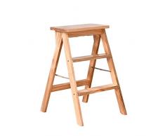 WANNA.ME Trittleiter Trittleiter, zusammenklappbar Tragbarer Multifunktionsleiterhocker Massivholz-Bartresen-Barhocker (Farbe: # 2)