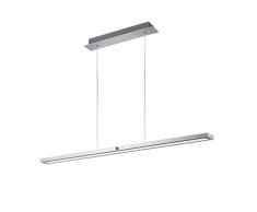 Trio Leuchten LED Pendelleuchte Silas 372294505, Aluminium gebürstet, Acryl weiß, 45 Watt, 4 fach Touch Dimmer