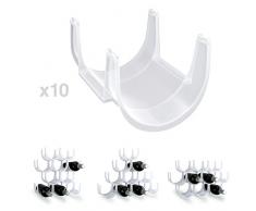 balvi - Flaschenständer für 10 Flaschen. Bestehend aus 10 Einzelmodulen. Verschiedene Zusammenstellungen möglich. Leichter Aufbau ohne Werkzeug. Farbe: Transparent.