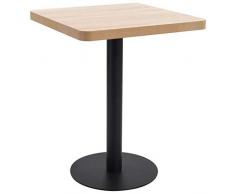 vidaXL Bistrotisch für 2 Personen Bartisch Bartresen Stehtisch Esstisch Tisch Tresentisch Küchentisch Partytisch Hellbraun 60x60cm MDF