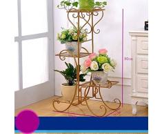 JKMQA Blumen-Regale Blume Regal Grün Blume Regal Blume Raum Regal Grün Blume Regal Blume Regal Europäischer Blume Stand (Farbe, Schwarz) Blumenstand (Color : Brass)