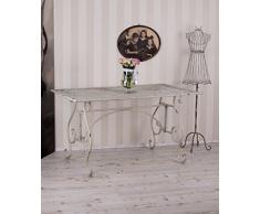 Esstisch Shabby Chic Garten Gartentisch Metalltisch Weiss Tisch