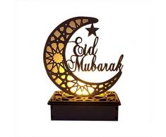 iYoung LED dekorative Holzlampe, DIY Festival dekorative Lampe für muslimischen Islam Eid Mubarak Ramadan