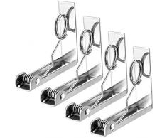 Wetour Tischdeckenklammer Edelstahl Tischdeckenhalter Fur Dicke Tischplatte 6cm, 2/4 Stück Tischtuchklammer Tischdeckenklammern Für Draußen Garten Biertisch