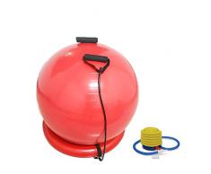 Naixin Ball Chair, Stabilitätsball mit aufblasbarer Stabilitätsbasis und Widerstandsbändern Übungs-Yoga-Ball mit Basis für den Home Gym Pregnancy Office Desk (60CM)