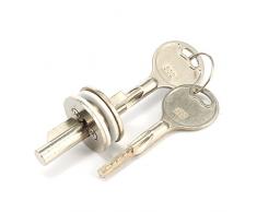 DADEQISH Schiebeglastürschloss Vitrine Ausstellungsvitrine Fensterzylinderschloss mit Schlüssel Werkzeugzubehör