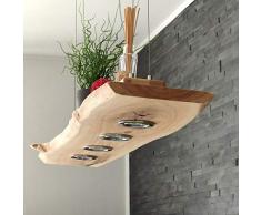 Holz friesenleuchten Hängelampe Esszimmer Pendellampe Pendelleuchte rustikal Led Vintage Leuchte Eiche dimmbar Massiv 50-200 cm GU10 (120cm)