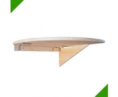 50 x 50 cm Küchentisch klappbar Ecktisch Klapptisch Tisch Eckregal Wandtisch aus Holz Ablage Balkontisch Unbehandelt Wandklapptisch Holztisch Esstisch Küche Möbel Holzmöbel