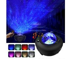 LBell ternenhimmel LED Projektor Sternenhimmel Lampe mit Fernbedienung Starry Stern Mond/Wasserwellen-Welleneffekt/Bluetooth Lautsprecher Perfekt für Party Weihnachten Ostern Halloween (schwarz)