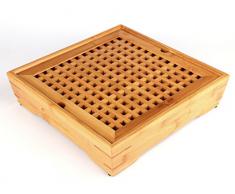 Teetablett Chapan - Teetisch aus Bambus für chinesische Teezeremonie Gong Fu Cha (30x30 cm)