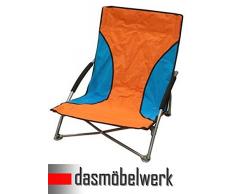 dasmöbelwerk Strandstuhl Campingstuhl Klappstuhl Summer Beach Chair mit Transporttasche Orange