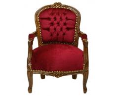 Casa Padrino Barock Kinder Stuhl Bordeaux Rot/Braun - Kindermöbel