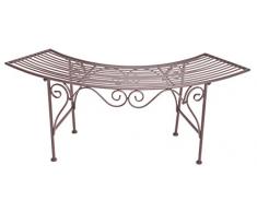 Unbekannt VARILANDO Gartenbank aus Metall in Rost-Optik Sitzbank Metallbank 2-Sitzer Bogenbank