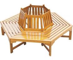 LD Garden Baumbank Ontario 6-eckig, Gartenbank, Bank, Rundbank, Holzbank