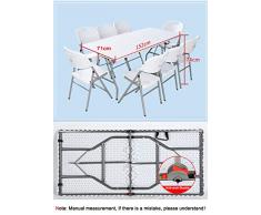 PQFT Klapptisch Multifunktion Gartentisch Campingtisch High Density Kunststoff Esstisch Mit Tragegriff Gut Geeignet Als Partytisch Oder Buffettisch FüR Garten Balkon Und Party