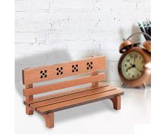 Denkerm Puppenhausmöbel, Geburtstagsgeschenk 1:12 Maßstab 2 Farben Puppenhausbank, Mini-Parkbänke für für Kleinkinder(Brown)