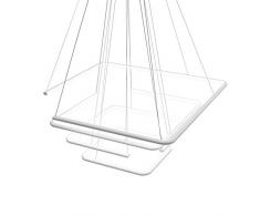 FREIHE LED Modern Esstischleuchte Pendelleuchte Hängelampe Kreative 4 Rechteckig Design Kronleuchter Esszimmerlampe Höhenverstellbar Innen Decke Beleuchtung Pendellampe 138W 40+50+60+80cm