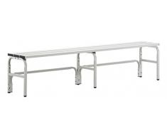 Sypro Umkleidebank aus Edelstahl für Nassräume und den Außenbereich - HxT 450 x 330 mm - L 1500 mm, ohne Schuhrost, ohne Hakenleiste - Bank Bank aus Holz Metall Kunststoff Edelstahl-Bank Edelstahl-Bänke Garderobenbank Garderobenbänke Metallbank