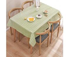 QWERTYU Tischdecke Wasserdicht Ölfeste Hochzeit Geburtstagsfeier Tischdecke Rechteck Schreibtisch Tuch Wischtuchabdeckungen Tischdecke, Grün, 137x137cm