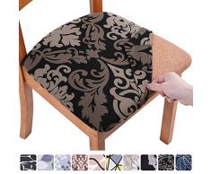Homaxy Stretch Stuhlbezug Sitzfläche Weich Sitzbezug Stuhl Abwaschbar sitzbezüge für Esszimmerstühle Abnehmbar Stuhlhussen für Esszimmer- 6er Set, Barock