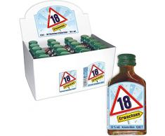 20er Kräuterlikör 0,02 l, 33% vol. Display kleine Schnäpse zum 18. Geburtstag für Männer Männergeschenk Geschenk Stammtischrunde Partytisch Trinkspiele