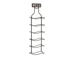 Dekoleidenschaft Wandregal Wein aus Metall in Rost-Optik, für 6 Flaschen, Weinregal