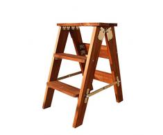 WJB Stufenleiter, Leiter Massivholzklappleiter Hocker Multifunktionale Kreative Single Side Hocker Küchenbank,B