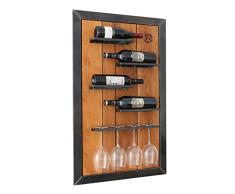 Original BestLoft® Weinregal Amber aus Eiche Wandregal Original Louis Martel Flaschenregal Weinschrank (Maße: Breite 60cm x Höhe 100xm x Tiefe 10cm)