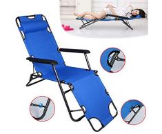 Hzlsy Klappbarer Liegestuhl Strand Sonnenstuhl Tragbarer Im Freien Verstellbar Schwerelosigkeit Ruhebett Garten Sonnenbaden Campinghocker