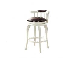 Ursprünglicher Minimalistischer Stil Barstuhl Hoher Hocker 360-Grad-Drehung Hoher elastischer Schwamm Kissen Polsterung Hotelbar Restaurant Cafe Lounge Haupthocker Eichenstuhl Geeignet für Bar Restaur