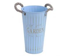 Französische Blumen Eimer Bauernhaus dekorative Vasen Vintage Shabby Chic Metall Blumenvasen Tisch Herzstück Für Garten Garten Schreibtisch