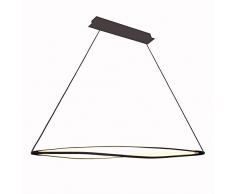 FREIHE Pendelleuchte LED Kunst Design Wohnzimmerlampe Haumlngend Esstischlampe Stufenlos Dimmbar Modern Deckenlampe Houmlhenverstellbar Kuumlchenlampe mit Fernbedienung Deckenleuchte schwarz