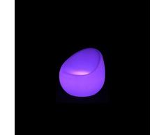 Paddia LED Cube Hocker Netzbetriebene Farbwechsel im Freien Sitz Wasserdichte Licht Stimmungslampe Garten Bar Möbel für Kinder batteriebetrieben mit Fernbedienung Modi (Color : Ball Chair)
