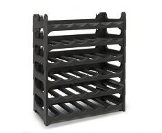 Grizzly Flaschenregal modular stapelbar - Weinregal für 36 Flaschen Regal-System anthrazit