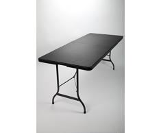 point-garden 1 x Klapptisch/Gartentisch / Campingtisch/Partytisch klappbar Rattan-Design