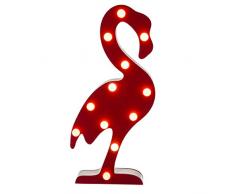 Holz-Leuchte, Flamingo, mit 12 LED
