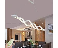 Pendelleuchte Dimmbar LED Esstisch Esszimmerlampe Moderne Kreative Designer Lüster Höhenverstellbar Metall Welle Decken-leuchte Jugendzimmer Dekorative Hängeleuchte Wohnzimmer Büro Bad Lampe (2 Welle)